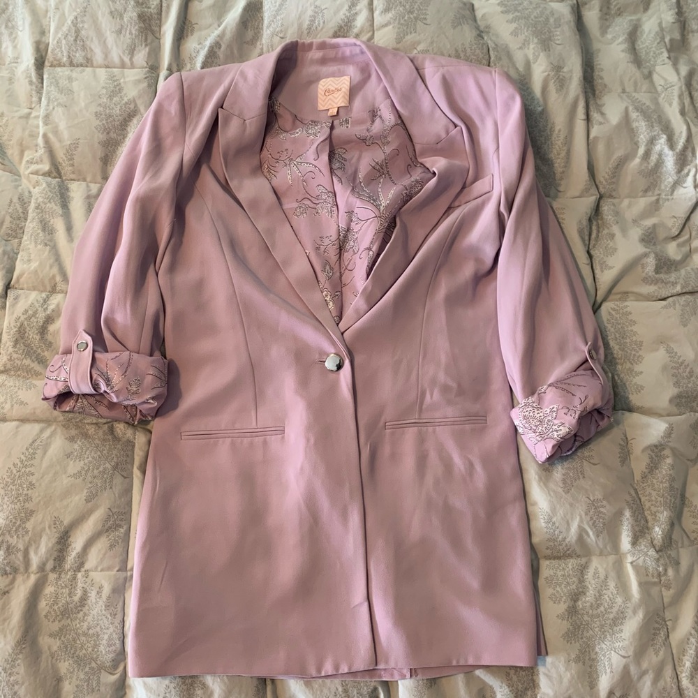 CANDIES lavender oversized blazer